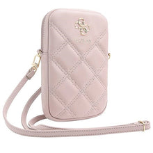 Заредете изображение във визуализатора на галерията – Guess Zip Quilted 4G bag - pink
