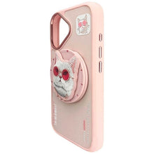 Заредете изображение във визуализатора на галерията – NIMMY case GLASSES COOL CAT compatible with MagSafe for IPHONE 16 pink
