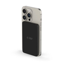 Заредете изображение във визуализатора на галерията – Tech-Protect LifeMag PB9 Powerbank with MagSafe 5000mAh 15W USB-C / Lightning ports - black + USB-C cable
