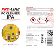 Заредете изображение във визуализатора на галерията – PC CLEANER IPA electronics cleaning fluid PRO-LINE spray 400ml
