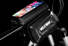 Заредете изображение във визуализатора на галерията – WILDMAN traveling bag for bike frame with zipper 1,2L (4&quot;-7&quot;) E6S black
