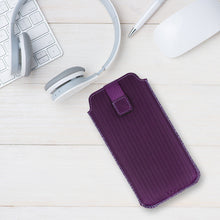 Заредете изображение във визуализатора на галерията – HIT Pouch Case (Size XXL) for Samsung S23 Ultra/S22 Ultra/M33/M23/A14 5G/Xiaomi Redmi 12C design 2 purple
