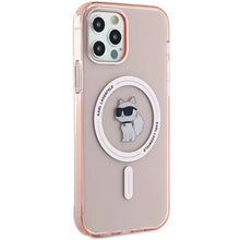 Заредете изображение във визуализатора на галерията – Karl Lagerfeld IML Choupette MagSafe case for iPhone 12/12 Pro - pink

