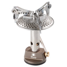 Заредете изображение във визуализатора на галерията – The lightest tourist stove for gas cartridges (valve or thread) HIKER 70gram 2.4kW
