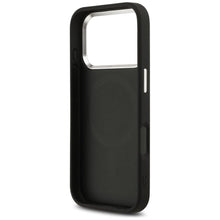 Заредете изображение във визуализатора на галерията – KARL LAGERFELD case for IPHONE 17 Pro Max compatible with MagSafe KLHMP17XPGFKLRDK (PU W/ Initial &amp; Metal Logo) black
