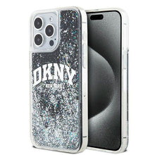 Заредете изображение във визуализатора на галерията – DKNY case for IPHONE 13 Pro Max DKHCP13XLBNAEK (DKNY HC Liquid Glitters W/Arch Logo) black
