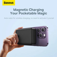 Заредете изображение във визуализатора на галерията – Baseus Magnetic Mini 20000 mAh 20W Powerbank - black + USB-C / USB-C cable
