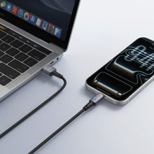 Заредете изображение във визуализатора на галерията – Cable with LED light indicator USB A to Type C VEGER PD 3A 66W AC1-ZSD 1,2 m black
