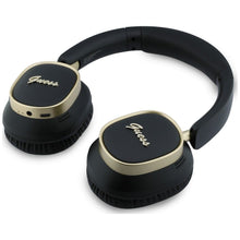 Заредете изображение във визуализатора на галерията – Wireless headphones Guess ENC Rectangle Metal Script black
