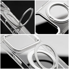 Заредете изображение във визуализатора на галерията – Case for iPhone 15 PRO Frame Circle Stand compatible with MagSafe transparent
