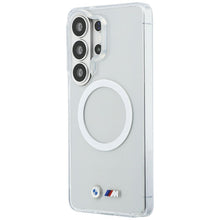 Заредете изображение във визуализатора на галерията – BMW case for SAMSUNG S26 Ultra BMHMS26L25HSMLKT (Magnetic IML Shockproof W/ Metal Logos) transparent
