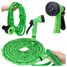 Заредете изображение във визуализатора на галерията – Flexible garden hose extensible with nozzle 5 -15 m RC-K-1439 green
