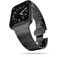 Заредете изображение във визуализатора на галерията – Tech-Protect LinkBand for Apple Watch 4 / 5 / 6 / 7 / 8 / 9 / SE / Ultra 1 / 2 (42/44/45/49 mm) - black
