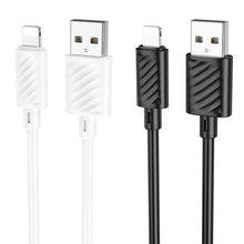 Заредете изображение във визуализатора на галерията – Cable USB A to Lightning Hoco 2,4A 2 m X88 white
