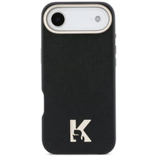 Заредете изображение във визуализатора на галерията – KARL LAGERFELD case for IPHONE 17 Air compatible with MagSafe KLHMP17M5PGFKHGK (PU FW W/ KHead Logo) black
