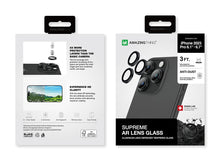 Заредете изображение във визуализатора на галерията – Amazing Thing Tempered glass AR Lens Glass IP15CAM3BKGLA on camera for Iphone 15 Pro/15 Pro Max (3 pieces) black
