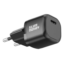 Заредете изображение във визуализатора на галерията – Silver Monkey Mini USB-C 20W PD wall charger - black
