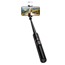 Заредете изображение във визуализатора на галерията – Selfie stick tripod with remote control + LED light Hoco K34 black
