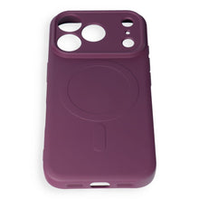 Заредете изображение във визуализатора на галерията – Case for iPhone 18 Pro / 17 Pro Silicone Mag Cover compatible with MagSafe (camera protection) dark cherry
