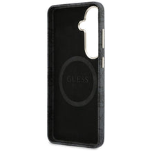 Заредете изображение във визуализатора на галерията – GUESS case for SAMSUNG S26 GUHMS26SP4GRMDEK (4G Rhinestone Round Logo MagSafe) black
