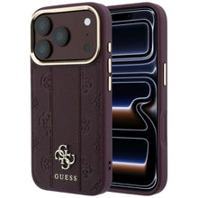 Заредете изображение във визуализатора на галерията – Case for IPHONE 18 Pro/17 Pro compatible with MagSafe (Stripe Peony 4G Logo) burgundy 

