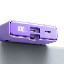 Заредете изображение във визуализатора на галерията – Powerbank Joyroom JR-PBM01 magnetic 10000mAh 20W with stand + Lightning cable - USB-C - purple
