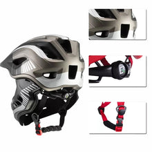 Заредете изображение във визуализатора на галерията – Rockbros TT-32SBTG-L children's bicycle helmet with removable chinbar, size L - gray
