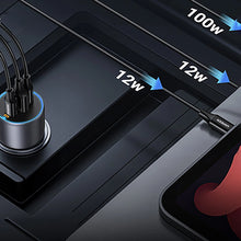 Заредете изображение във визуализатора на галерията – Ugreen EC705 car charger 130W 2x USB-C 1x USB-A - gray
