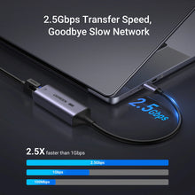 Заредете изображение във визуализатора на галерията – Ugreen CM648 USB-C to RJ45 Ethernet 2.5G adapter - gray

