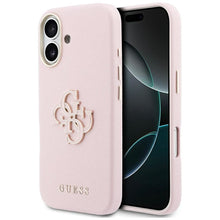 Заредете изображение във визуализатора на галерията – GUESS case for IPHONE 17 GUHCP17S5PS4RGGP (PU FW Resin Logo) pink
