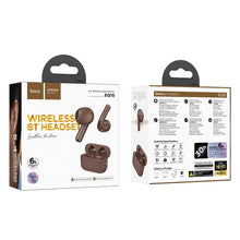 Заредете изображение във визуализатора на галерията – HOCO wireless earphones bluetooth TWS EQ15 brown
