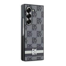 Заредете изображение във визуализатора на галерията – DKNY case for SAMSUNG Z Fold 6 DKHCZFD6PCPTSSK (HC PU Chequered Pattern W/ Printed Stripes) black
