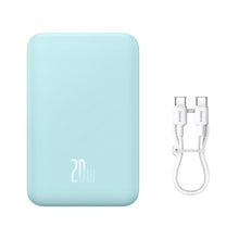 Заредете изображение във визуализатора на галерията – Baseus Magnetic Mini 20000 mAh 20W Powerbank - blue + USB-C / USB-C cable
