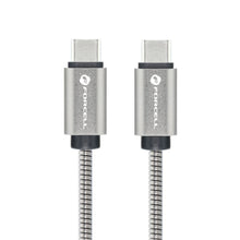 Заредете изображение във визуализатора на галерията – FORCELL F-ENERGY Metal C239 cable Type C to Type C PD QC4.0 5A 100W E-mark 2 m silver
