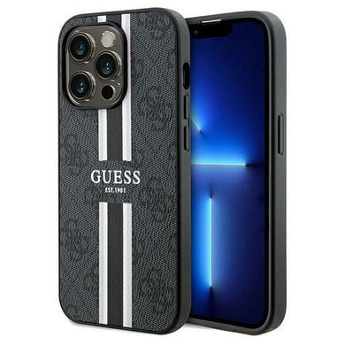 Оригинален гръб GUESS за IPHONE 15 Pro compatible with MagSafe GUHMP15LP4RPSK (4G Printed Stripes) черен