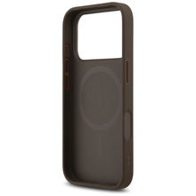 Заредете изображение във визуализатора на галерията – GUESS case for IPHONE 17 Pro compatible with MagSafe GUHMP17LP4RPSW (4G Printed Stripes) brown
