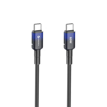 Заредете изображение във визуализатора на галерията – FORCELL F-ENERGY C354 cable Type C to Type C QC4.0 PD 3A 60W Gradient 1 m black
