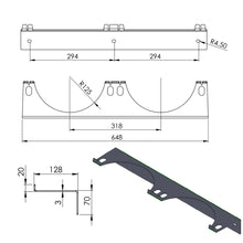 Заредете изображение във визуализатора на галерията – Wall holder for 2 gas cylinders, max. diameter 250 mm PRO-LINE cylinders
