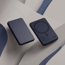 Заредете изображение във визуализатора на галерията – Powerbank compatible with MagSafe Forcell F-Energy Slim F5K9 QC4.0 PD3.0 15W 5000 mAh navy blue
