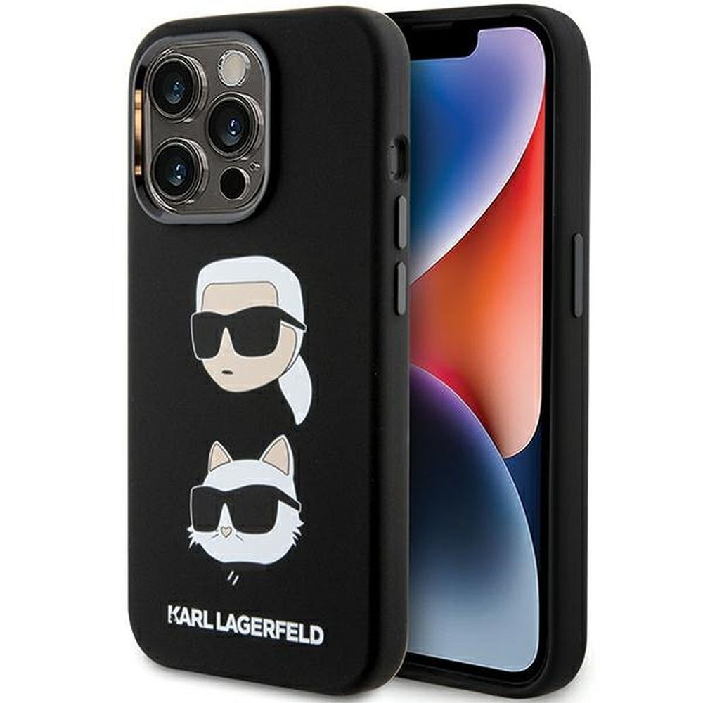 Оригинален гръб KARL LAGERFELD за IPHONE 15 Pro KLHCP15LSDHKCNK (Silicone KC) черен