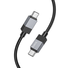 Заредете изображение във визуализатора на галерията – HOCO cable Type C to Type C 3A 60W X110 1 m black
