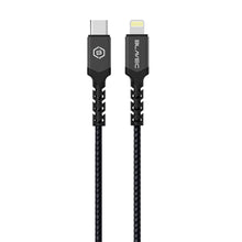 Заредете изображение във визуализатора на галерията – Blavec Cable Raptor braided - Type C to Lightning - PD 20W 2,4A 0,25 metres (CRA-CL24BG025) black-grey
