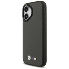 Заредете изображение във визуализатора на галерията – BMW case for IPHONE 17 compatible with MagSafe BMHMP17S24CFMMK (Kevlar Matt) black
