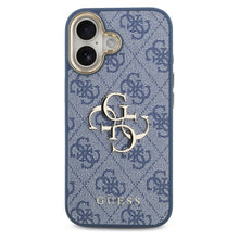 Заредете изображение във визуализатора на галерията – GUESS case for IPHONE 17 GUHCP17S4GMGCBL (PU W/ Big 4G Classic Logo) gold blue
