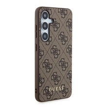Заредете изображение във визуализатора на галерията – Original Case GUESS - hardcase 4G Metal Gold Logo GUOHCSA35G4GFBR for Samsung Galaxy A35 brown
