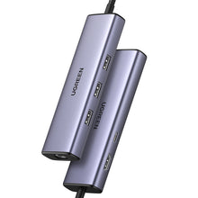 Заредете изображение във визуализатора на галерията – HUB Ugreen CM512 15598 6in1 USB-C - 3x USB-A 3.0 / HDMI / RJ45 / USB-C PD - gray
