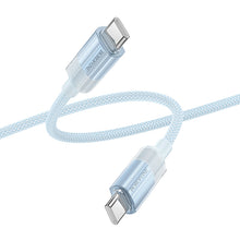 Заредете изображение във визуализатора на галерията – Borofone Cable BU44 Sincero - Type C to Type C - 60W 3A 1,2 metres blue
