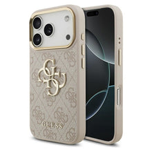Заредете изображение във визуализатора на галерията – GUESS case for IPHONE 17 Pro GUHCP17L4GMGCPI (PU W/ Big 4G Classic Logo) gold pink
