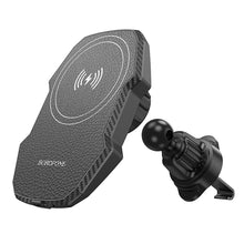 Заредете изображение във визуализатора на галерията – Borofone Car holder BH215 Adelante magnetic with induction charging to air vent black
