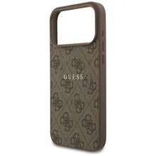 Заредете изображение във визуализатора на галерията – GUESS case for IPHONE 17 Pro Max compatible with MagSafe GUHMP17XG4GFRW (PU 4G Ring Classic Logo) brown
